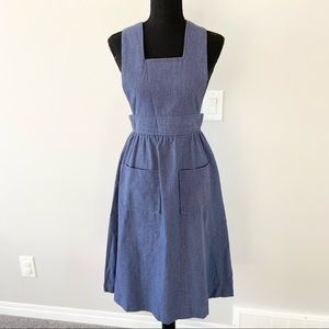 Vintage 1970s Vivien Smith Apron Dress